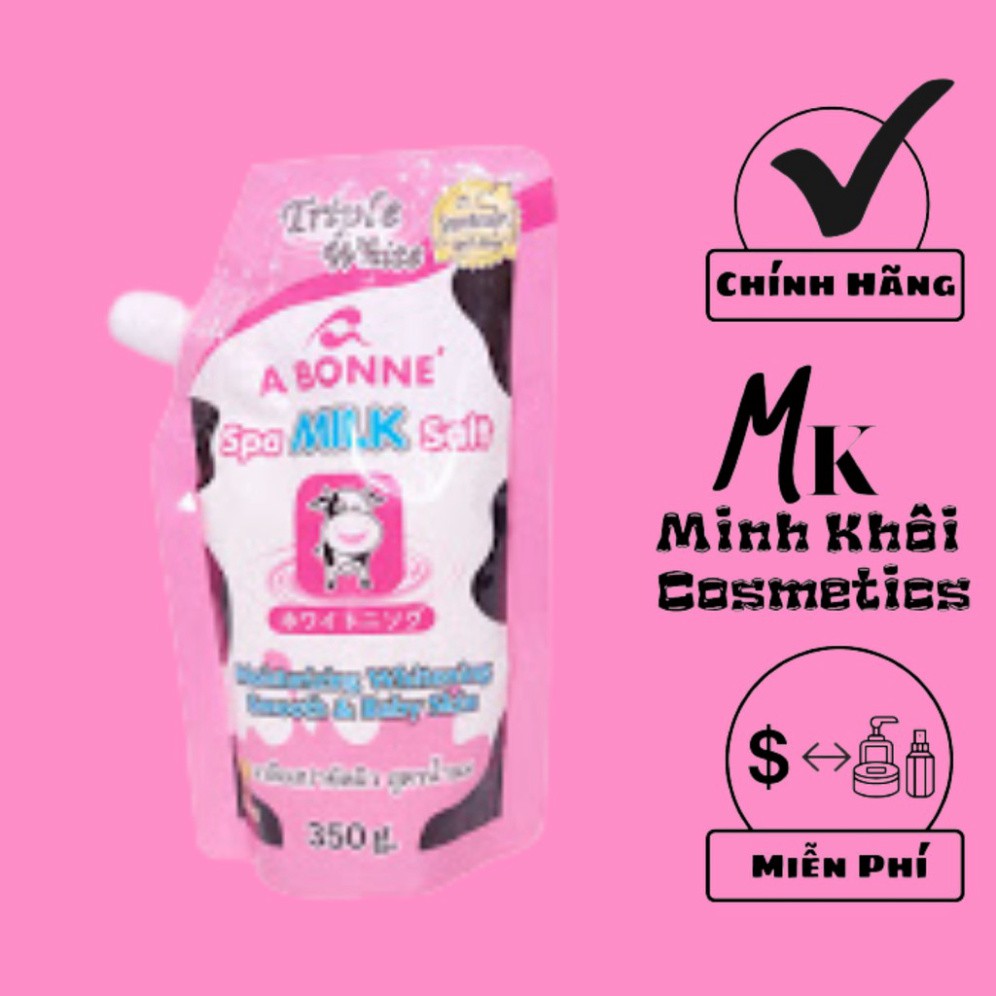 Muối tắm sữa bò tẩy tế bào chết A Bonne Spa Milk Salt 350g - có vòi (Chính Hãng)