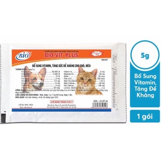 BIO-Vit Plus - Bổ sung Vitamin Tăng cường sức đề kháng chó mèo 5gr