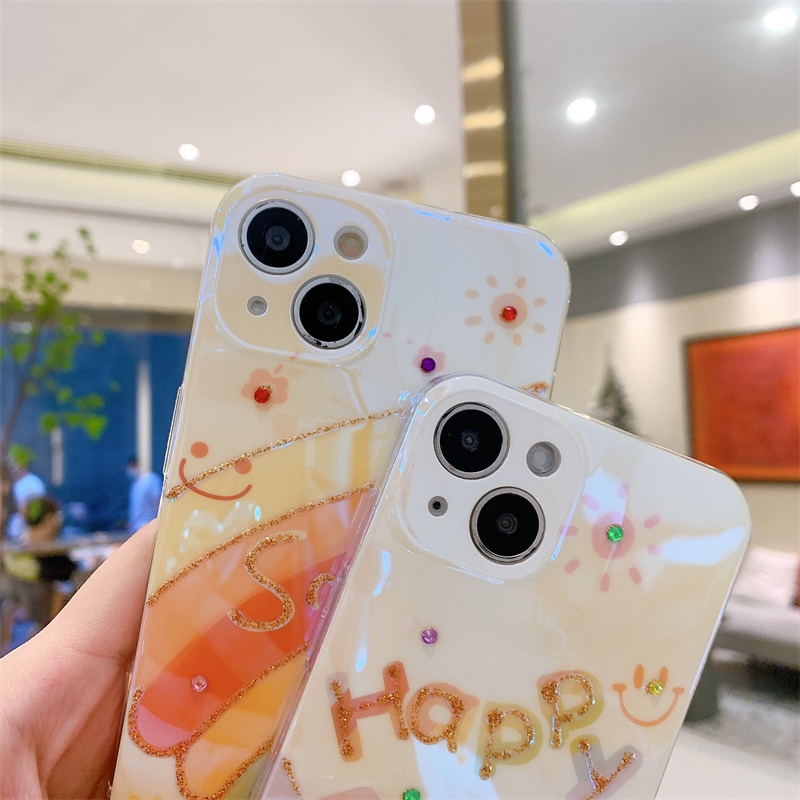Ốp Điện Thoại Mềm Họa Tiết Kim Cương Chấm Màu Cầu Vồng Cho iPhone 13 / 12 Pro Max iP11
