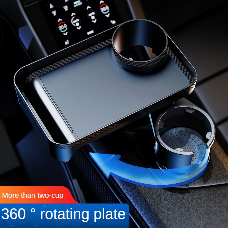 Giá Đỡ Cốc Đa Năng Trên Xe Hơi Xoay 360 Độ° Khay Đựng Thức Ăn Có Thể Điều Chỉnh Xoay Tiện Dụng Cho Xe Hơi