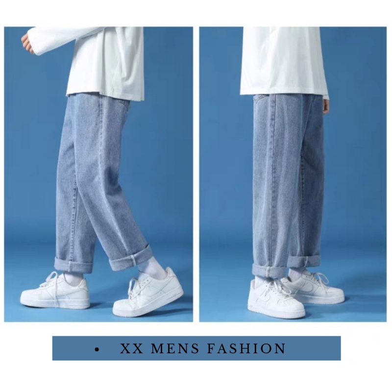 " RẺ VÔ ĐỊCH " Quần Jean nam, Quần Jeans baggy mầu xám nhạt, xanh sky ống suông, rộng, hottrend 2022-XX MENS FASHION!