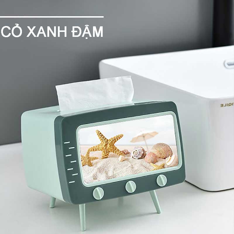 <24h Lô hàng>W&G Hộp nhựa đựng giấy ăn tích hợp giá đỡ điện thoại sáng tạo dễ thương