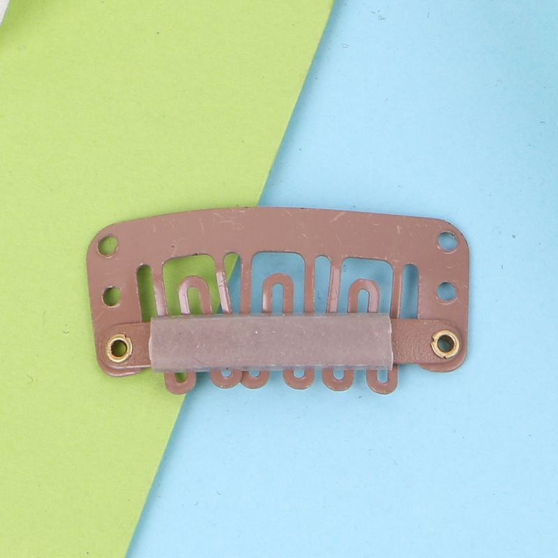 [Hàng mới về] Bộ 10 kẹp tóc hình chữ U màu nâu 32mm dùng để nối tóc giả