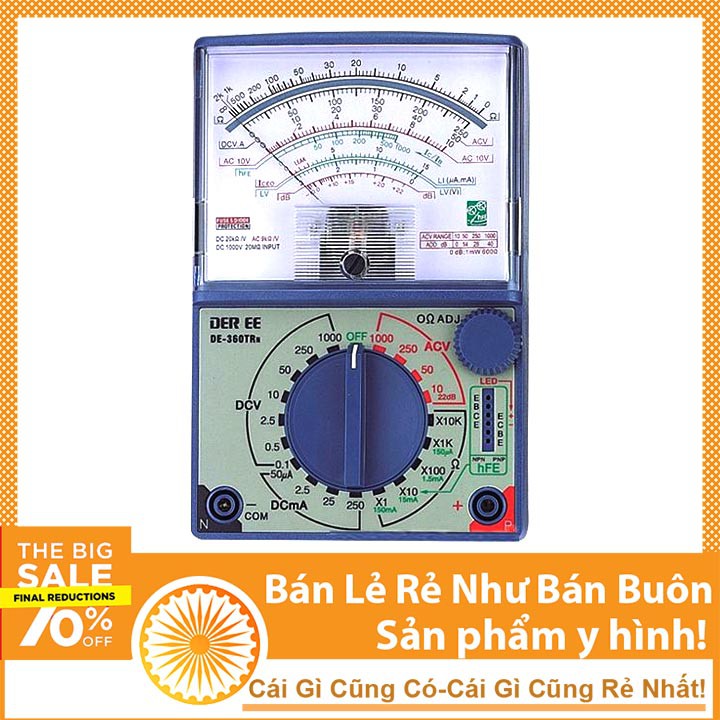 Bảng giá Đồng Hồ Vạn Năng Kim DER DE-360TRn