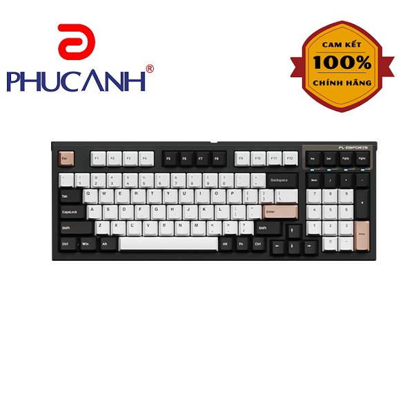 Bàn phím cơ FL-Esports FL980CP White Olivia Kailh Box Red switch, Hàng chính hãng