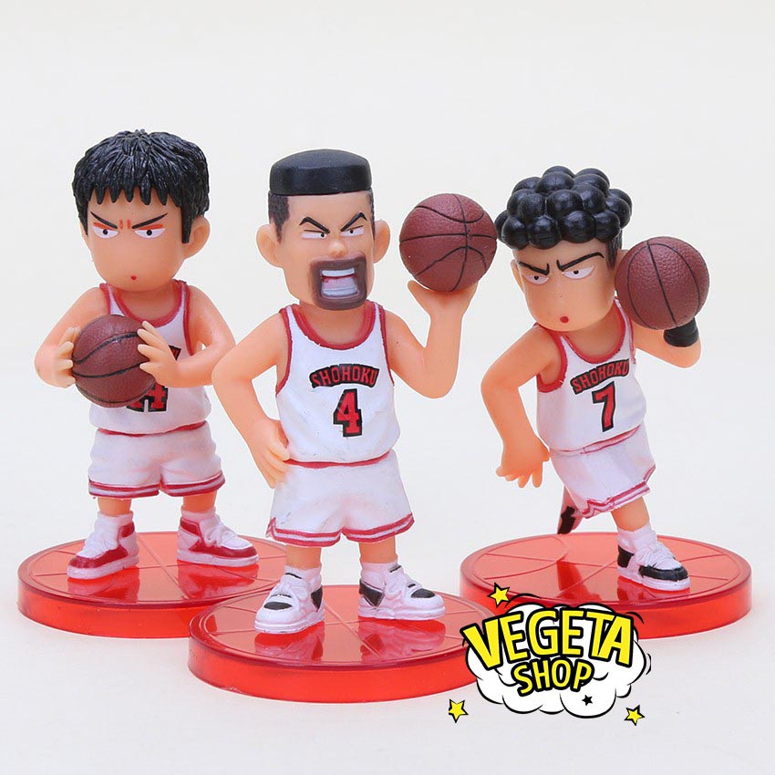 Mô hình Slam Dunk - Mô hình cầu thủ bóng rổ trong Slam Dunk - Bán theo Set - Cao 8cm