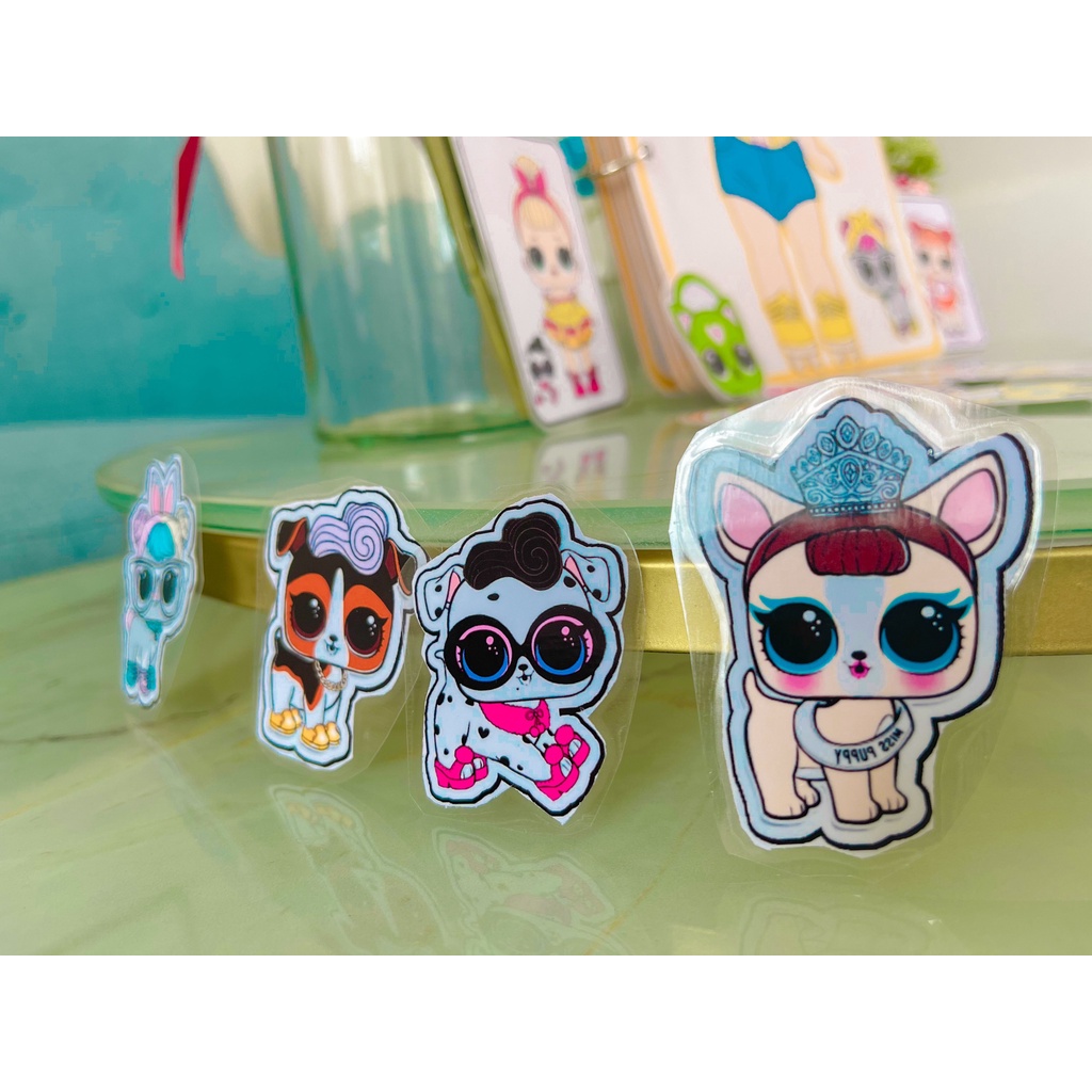 Búp bê LOL thời trang, Học liệu bóc dán thay đồ cho búp bê Chibi LOL