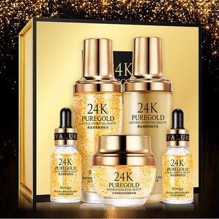 [Chính Hãng] Bộ chăm sóc da cao cấp Tinh Chất Vàng 24K PUREGOLD Bioaqua- Bộ 5 món