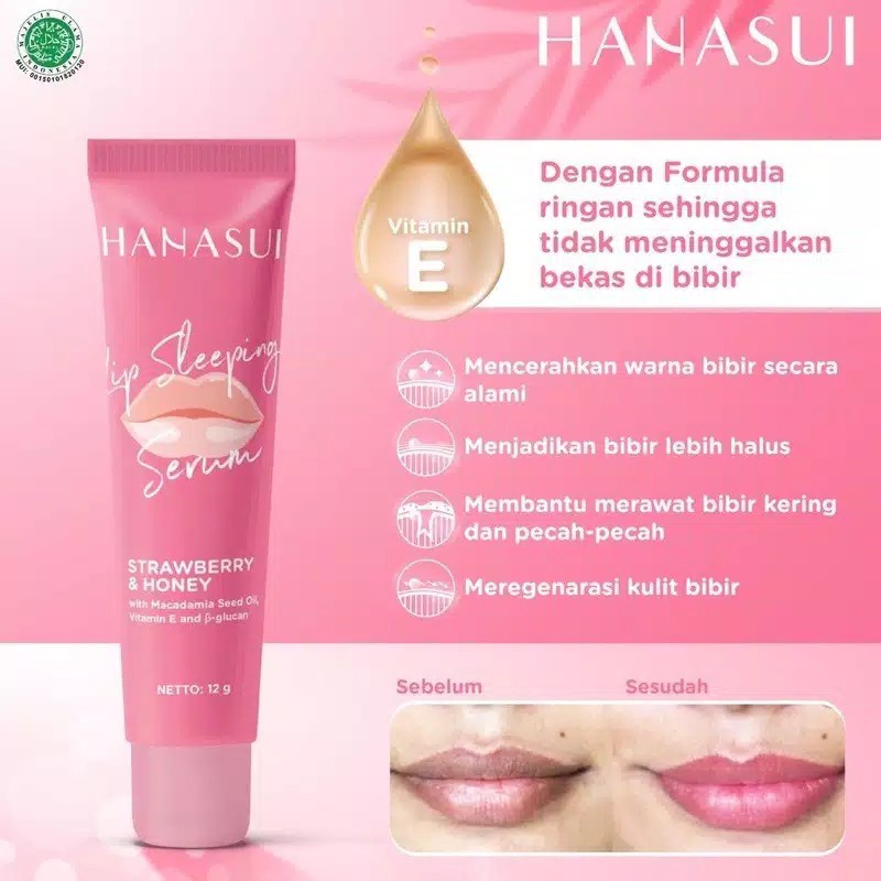(hàng Mới Về) Serum Dưỡng Môi Hanasui Chiết Xuất Từ Dâu Và Mật Ong 12g Bpom | BigBuy360 - bigbuy360.vn
