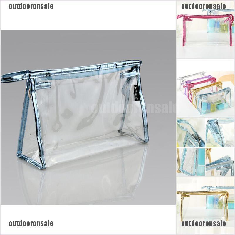 Túi nhựa PVC trong suốt đựng mỹ phẩm có khóa kéo tiện dụng khi đi du lịch