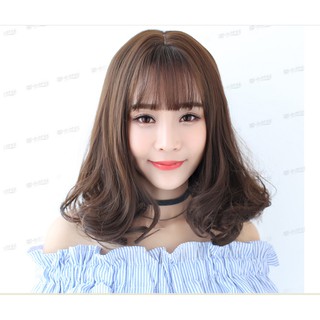 Tóc Bộ Tơ Nhật Xoăn Lửng Mái Thưa Cao Cấp - TG99