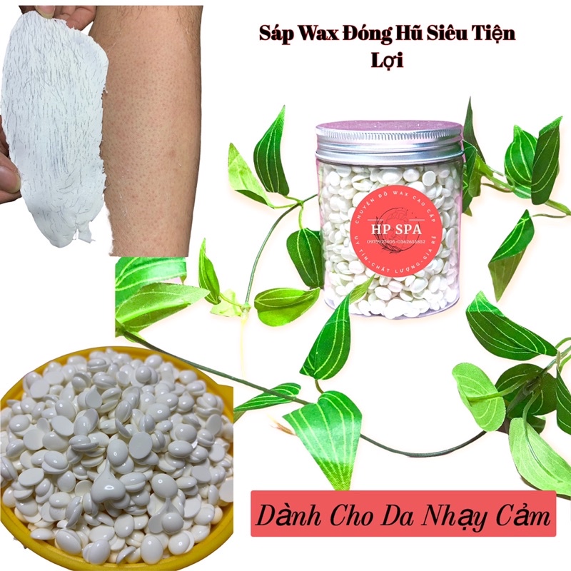 Sáp wax lông Hard Wax Beans Nhập Khẩu Dạng Hũ Siêu Thơm ,Siêu Bám Lông