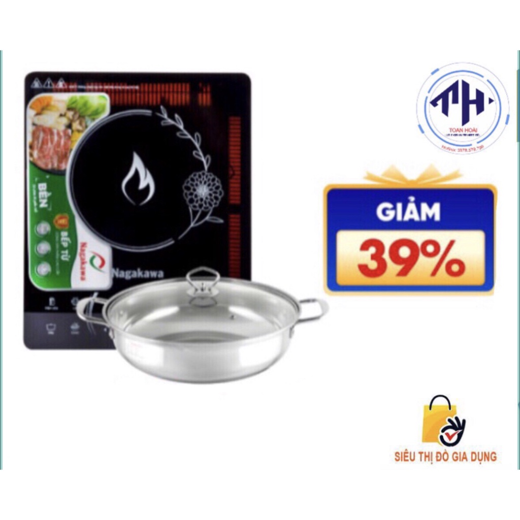Bếp Từ Nagakawwa NAG0702 (2200W) - Tặng kèm nồi lẩu - Hàng chính hãng. Thiết bị điện gia đình Điện Máy TOAN HOÀI
