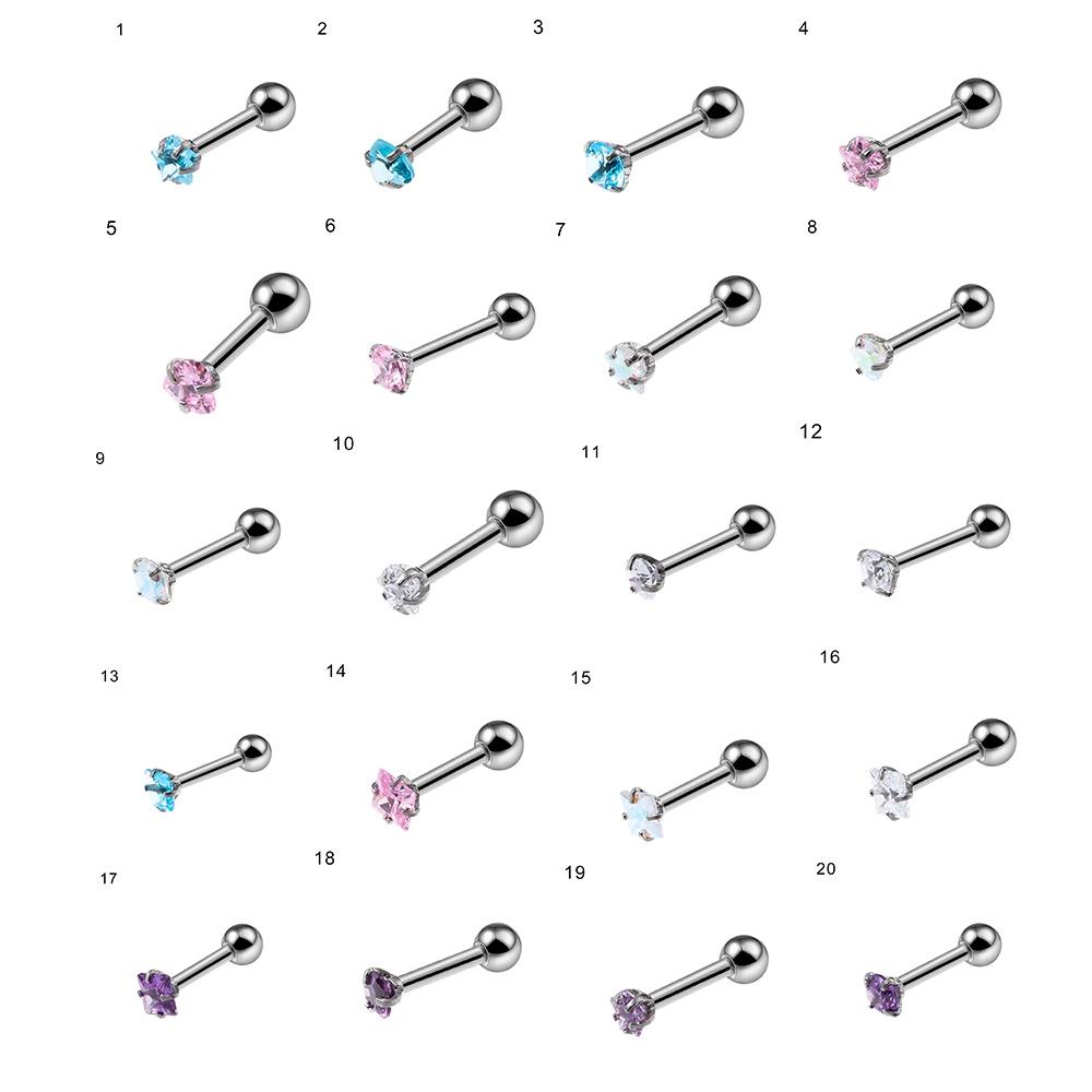 1 Đôi Khuyên Tai Thép Xỏ Sụn Gợi Cảm