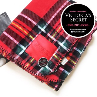 (28) Chăn mỏng siêu Chăn mịn, đỏ sọc caro - Victoria's Secret USA siêu Chăn, mịn, đắp nhẹ