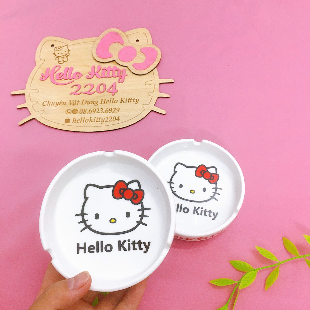 🍒🍒Gạt tàn bằng sứ để bàn Hello Kitty