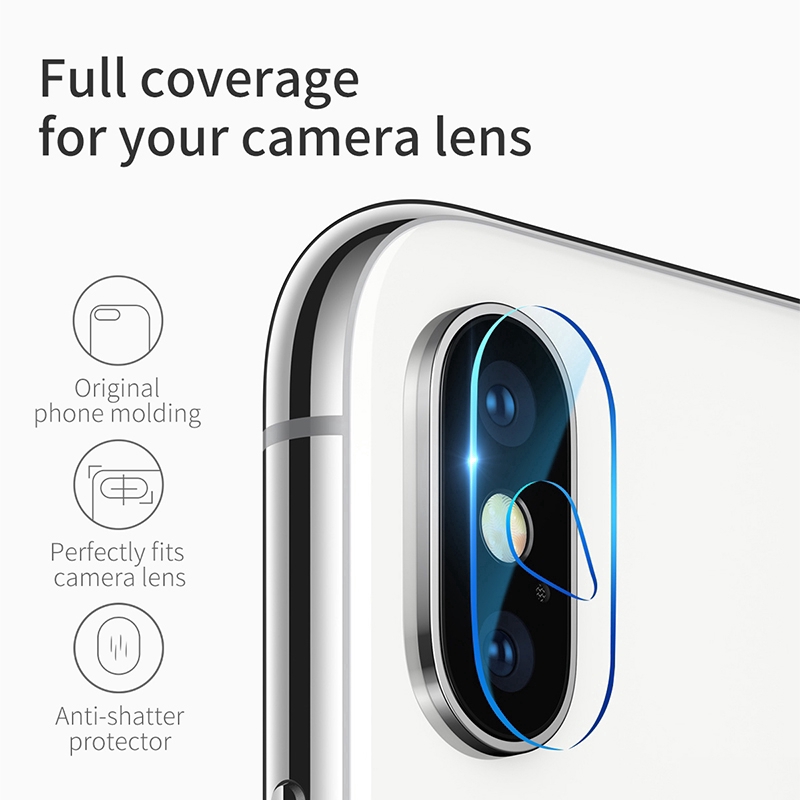 Kính cường lực bảo vệ camera điện thoại iPhone X 10 XR XS Max 8 7 Plus