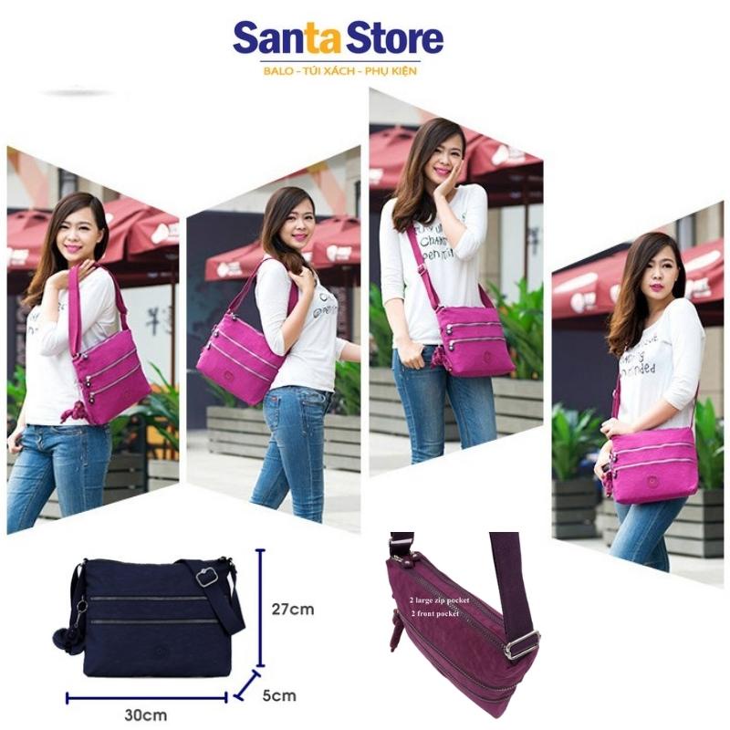 Túi vải đeo chéo nữ Kipling KL1801 thời trang cao cấp đeo vai đựng điện thoại, ví tiền, nhiều ngăn tiện ích SANTA STORE