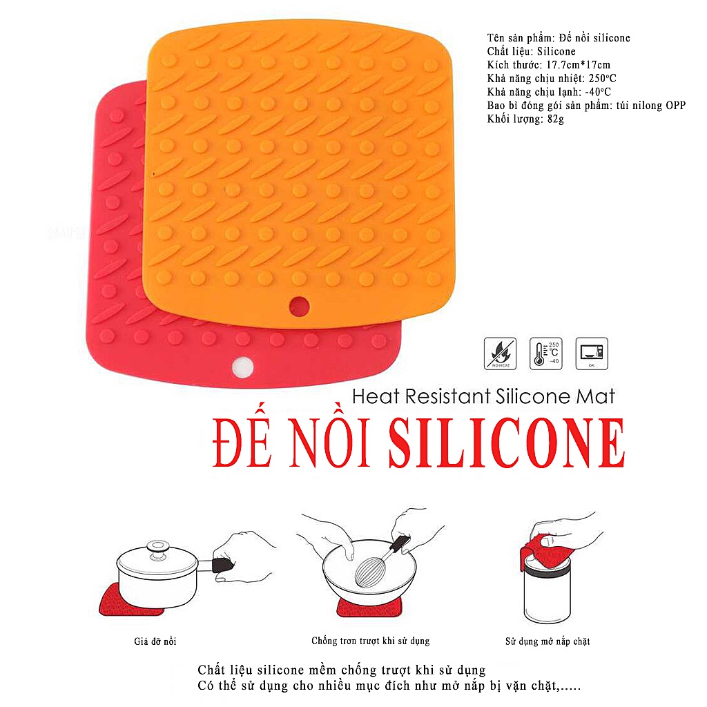 [HÀNG CHÍNH HÃNG]Miếng lót nồi chảo silicone chịu nhiệt tới 250oC, thân thiện môi trường GGOMi Hàn Quốc GG739