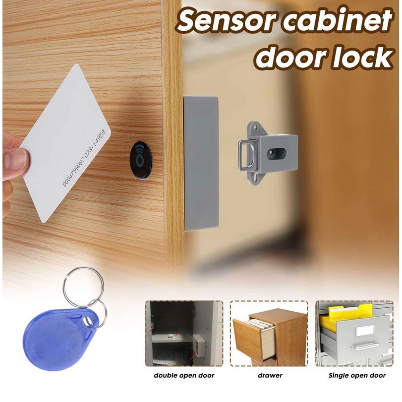 Smart Cabinet Lock RFID - Khóa Tủ Thông Minh (1 thẻ, 1 móc khóa) - Home and Garden