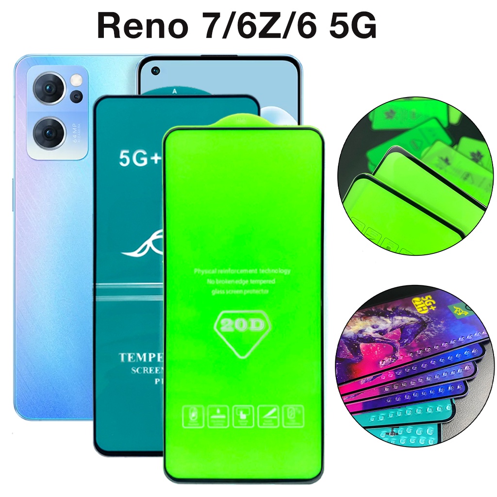 Kính Cường Lực Oppo Reno 7 Reno 6Z Reno 6 5G 2021 kính OG xanh Cao cấp Tặng Kèm Khăn Lau