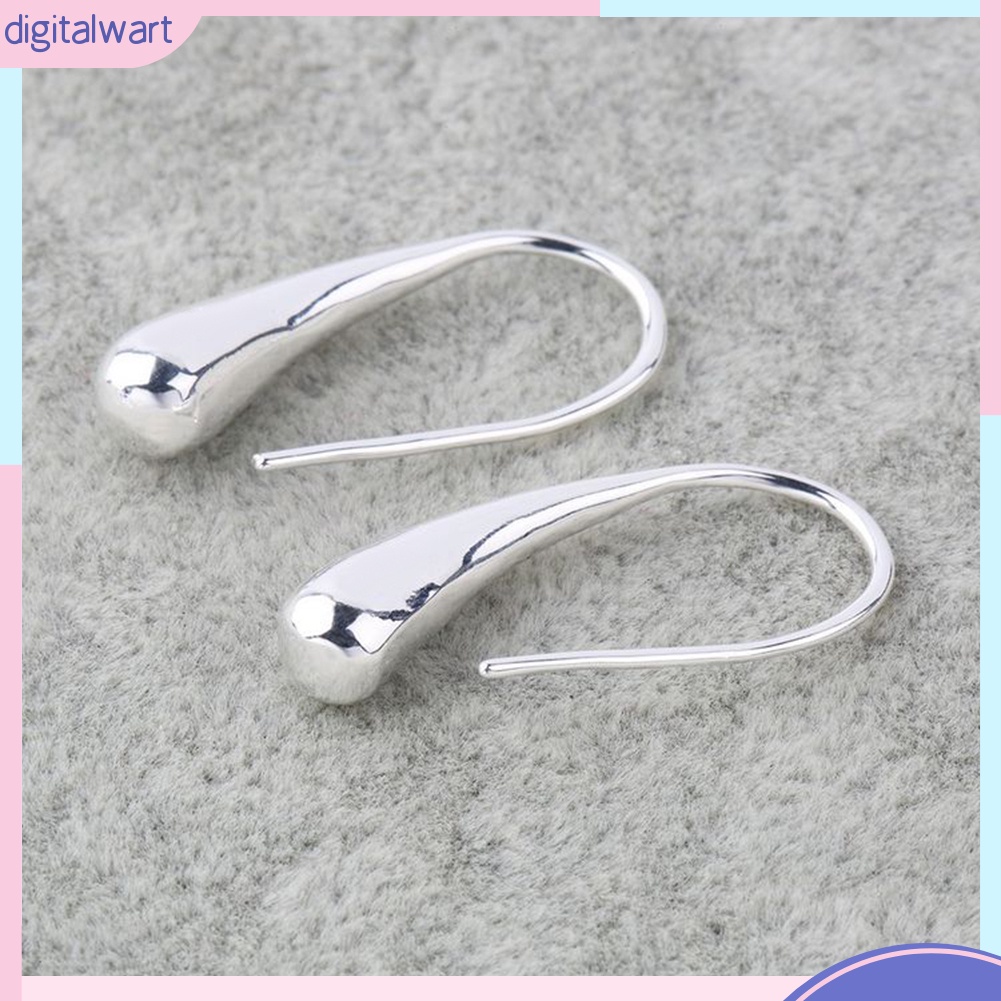 Bông Tai Tròn Mạ Bạc Thời Trang Cho Nữ