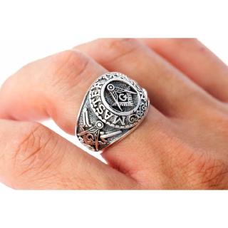Nhẫn Hình La Bàn Masonic Độc Đáo