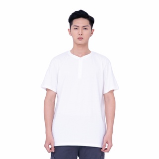 Áo Thun BOO Nam Dáng Basic Cơ Bản 100% Cổ Henley Phối 3 Cúc Màu Đen Lịch Lãm
