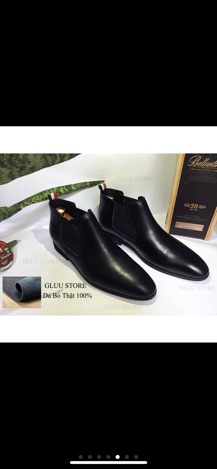 CHELSEA BOOT Da Bò 100% Cổ Lửng