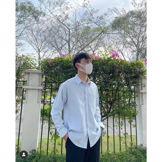 Sơ Mi Sọc - Fluffy Blue Striped Shirt