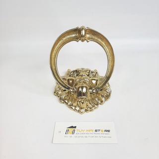 Tay nắm cổng mặt sư tử đồng- TM Store