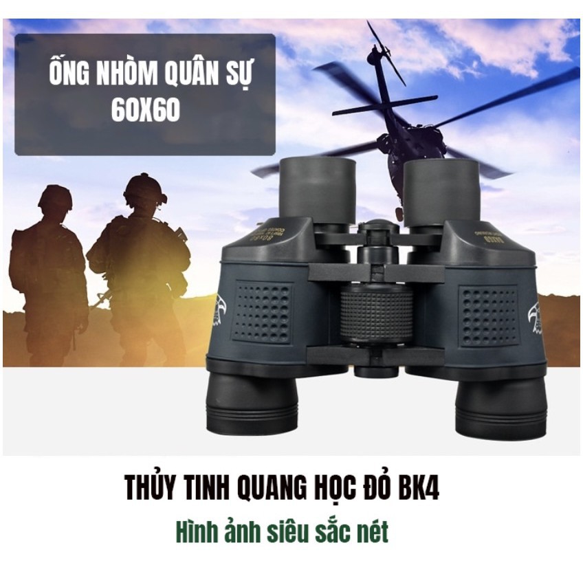 ỐNG NHÒM ĐÔI CẦM TAY 60X tầm xa 3000m