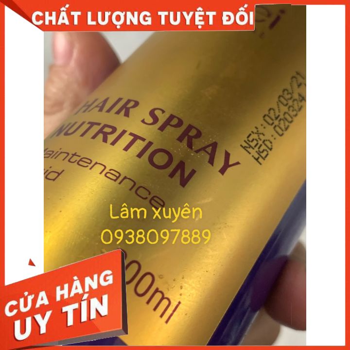 Xịt dưỡng tóc LACEICHÍNH HÃNG dung tích 200ml, hương thơm sang trong, cung cấp dưỡng chất giúp tóc suôn mềm, óng ả