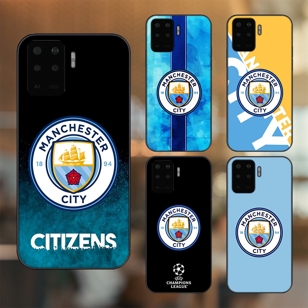 Ốp lưng Oppo A94 viền đen in hình Manchester City MC