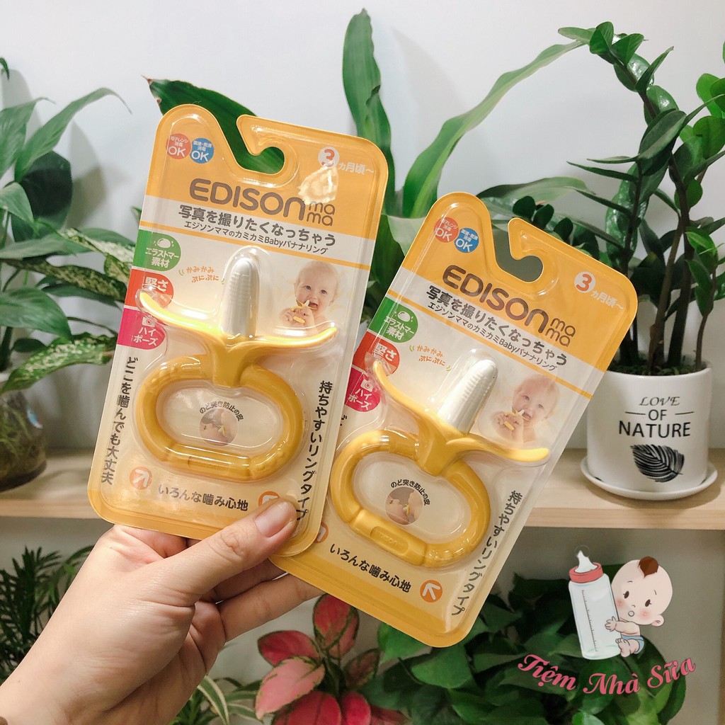 GẶM NƯỚU 🍌 FREESHIP 🍌Gặm nướu trái cây HÌNH QUẢ CHUỐI TRÒN nội địa Nhật Edison Mama