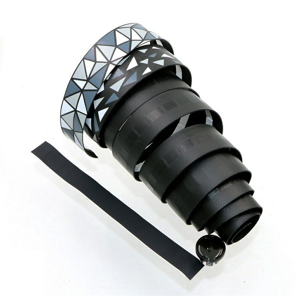 Băng Dán Tay Lái Xe Đạp Bằng Nhựa EVA PU Màu Gradient Chống Rung Kèm 2 Nút Cắm 2020