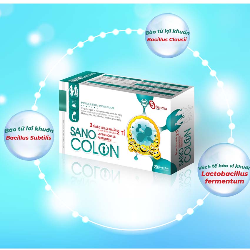 Sano Colon hộp 20 ống , bổ sung lợi khuẩn cho đường ruột , Cvspharmacy
