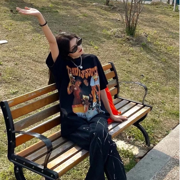 Áo thun Unisex Tay lỡ Travisscott can fly, áo phông nam nữ Tubee shop