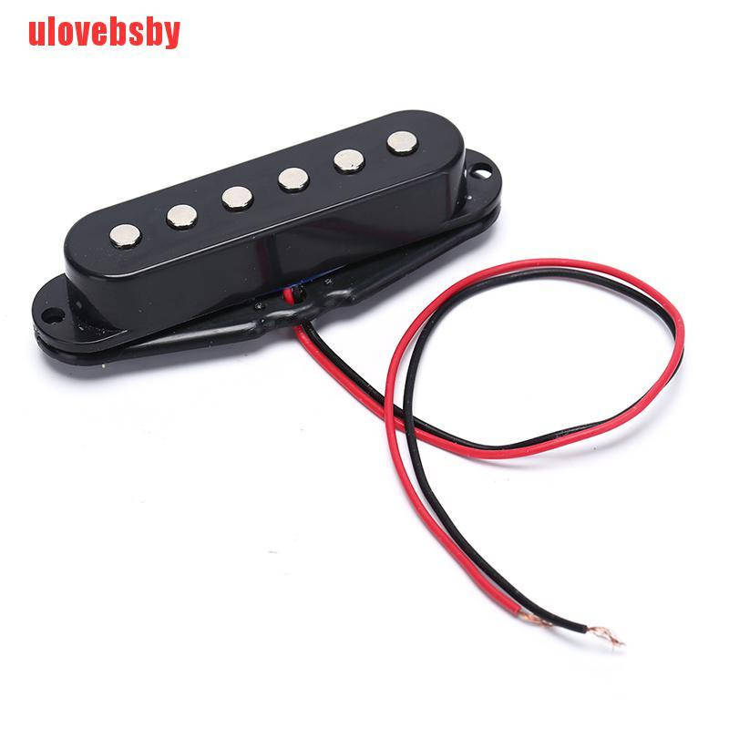 [ulovebsby]1pc Black Single Coil Sound Pickup for 6 Strings Electric Guitar Harmonious