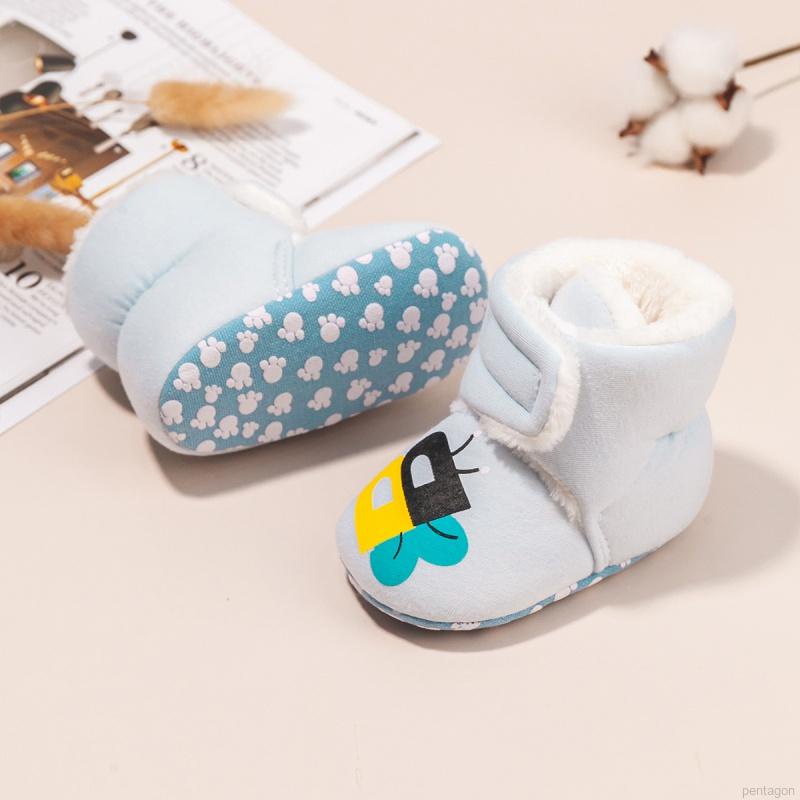 Giày bốt cổ cao đế mềm chống trượt cho bé tập đi