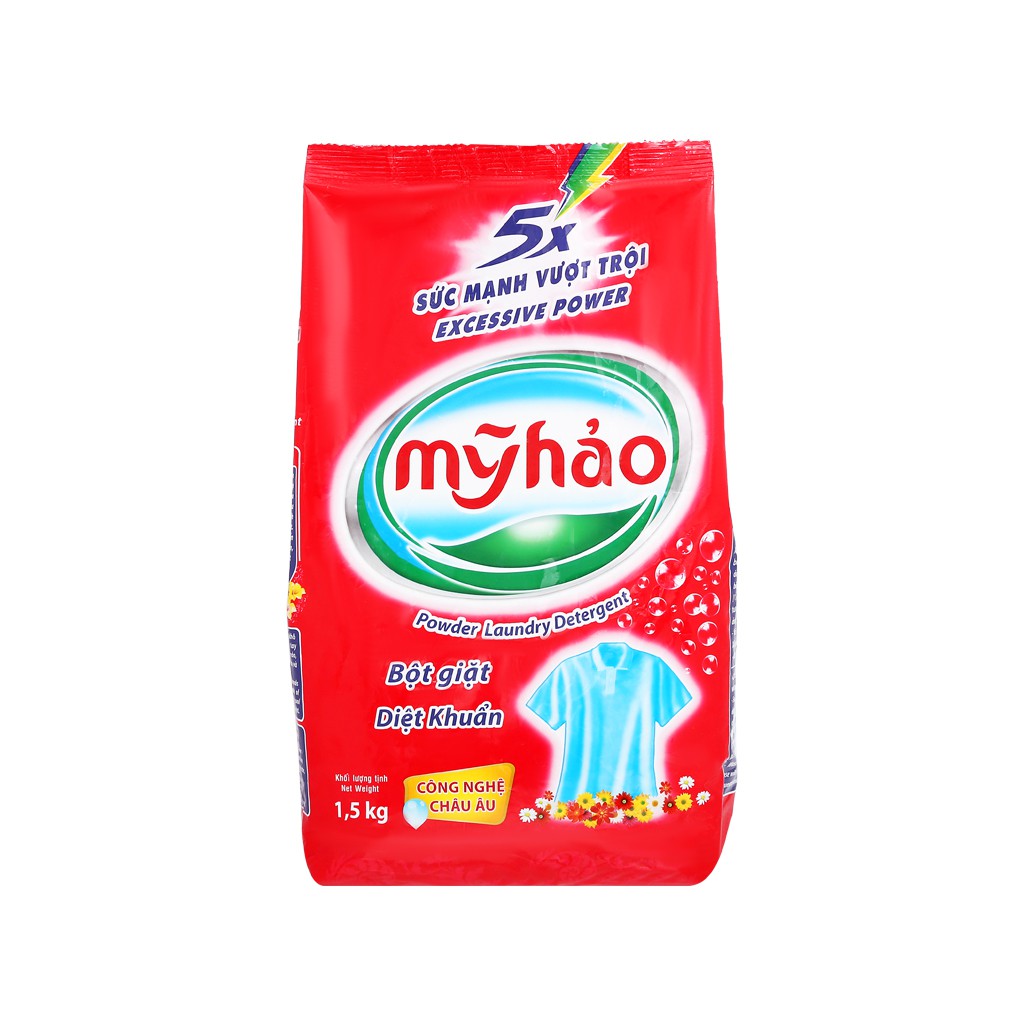 Bột giặt Mỹ Hảo 5X diệt khuẩn 1.5kg