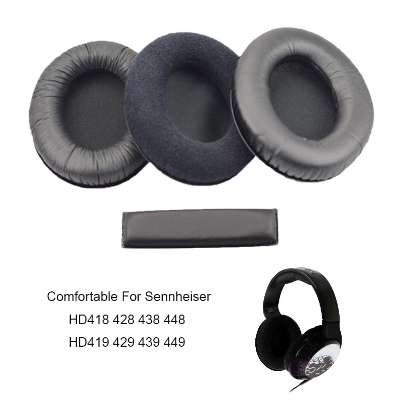 Ear Pads Cushion Earpads Headband Foam Cover for Sennheiser HD418 HD419 HD428 HD429 HD439 HD438 HD448 HD449 Headphone