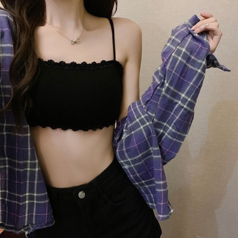 Áo Bra Quây Nữ ⭐FREESHIP⭐Áo Ngực Nữ Viền Ren - Bra 2 Dây Kèm Mút Mỏng B636