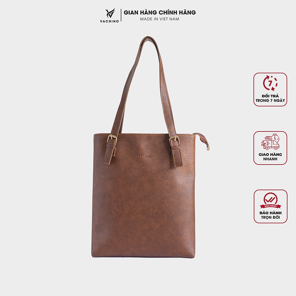 Túi TOTE da nữ thời trang VACHINO- TX003 Màu bò