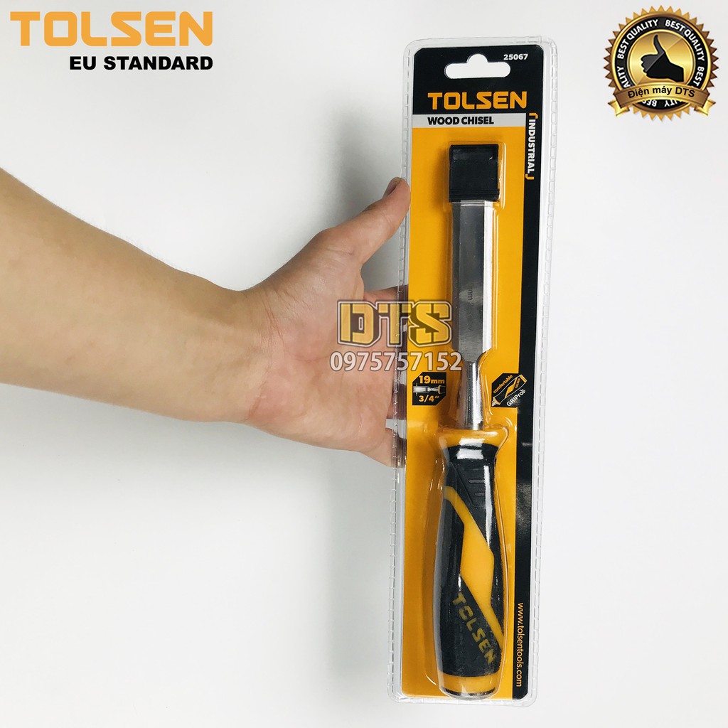 Đục gỗ mũi dẹt cầm tay chuẩn công nghiệp TOLSEN 19mm (3/4 inch) - Tiêu chuẩn xuất khẩu Châu Âu