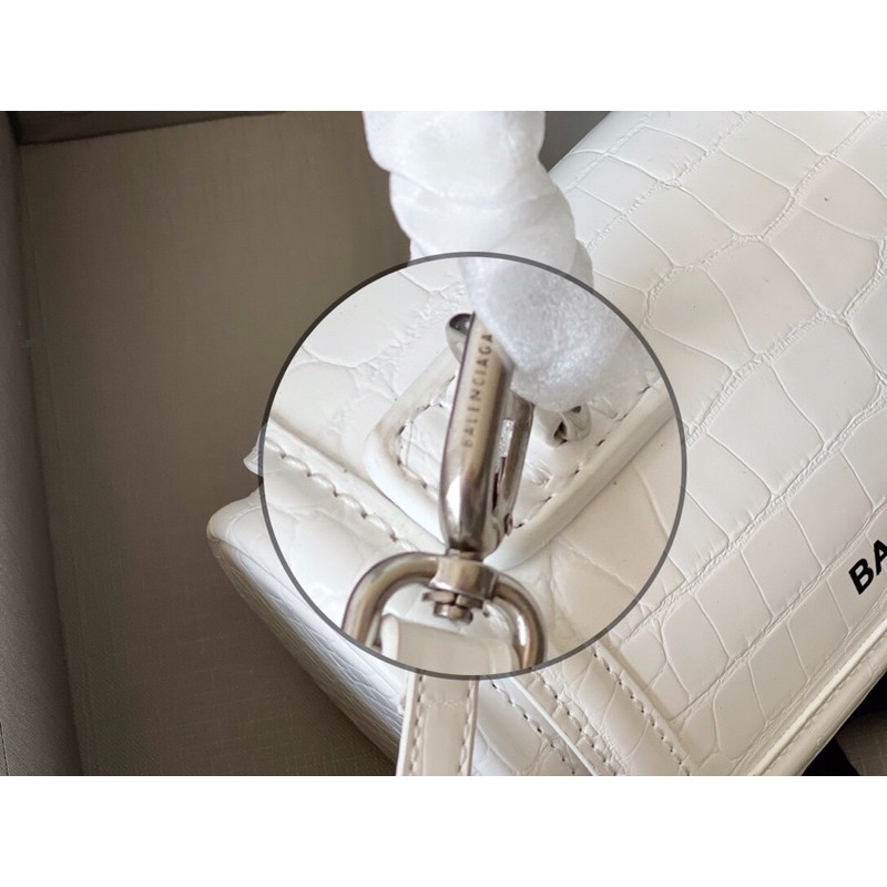 Túi xách/Túi đeo chéo Balenciaga thiết kế kiểu dáng hình trống da sần khóa đúc dày cao cấp