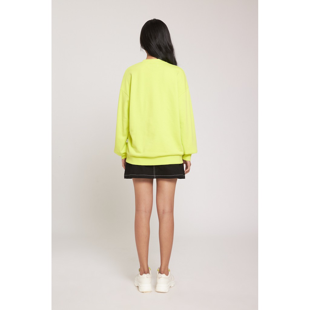 Áo Sweatshirt Nỉ Không Mũ Nữ BOO Dáng Oversize In Hình Mặt Cáo Kèm Chữ Good Girl Cá Tính