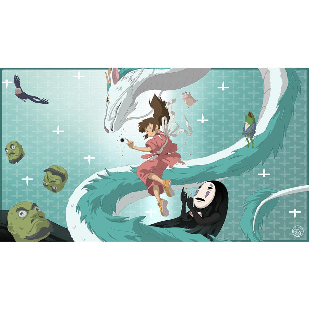 Poster A3 dán tường Anime, decal 30x42 trang trí có keo Spirited Away Wallpapers 1