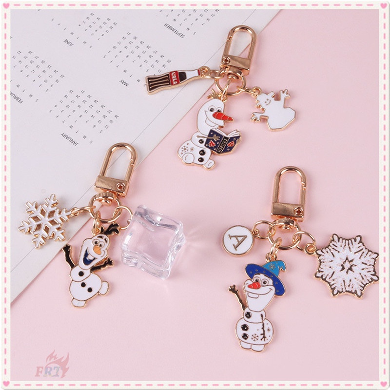 ✪ Olaf - Móc Khóa Người Tuyết ✪ 1 Vỏ Bảo Vệ Hộp Sạc Tai Nghe Airpods Bằng Hợp Kim Hình Hoa Tuyết / Cola Thời Trang Kèm Móc Khóa