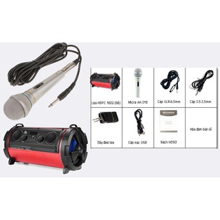Combo loa Rojem HBPC1602 và micro Xingma AK319 Đỏ